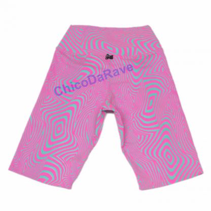 Bermuda legging fluorescente hipnótica rosa e verde - Image 2