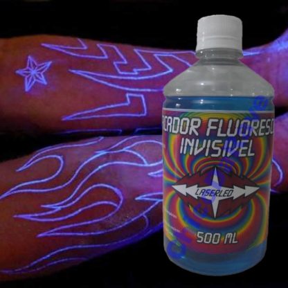 Tinta invisível fluorescente azul