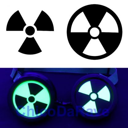 Adesivo radioativo para lentes de cybergoggles