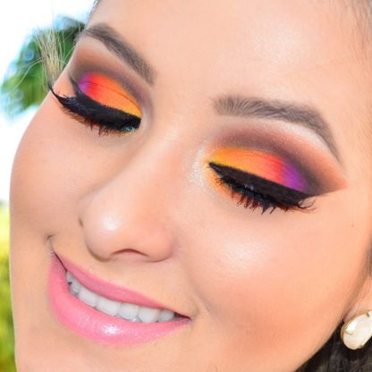 Sombra laranja claro fluorescente asa de borboleta
