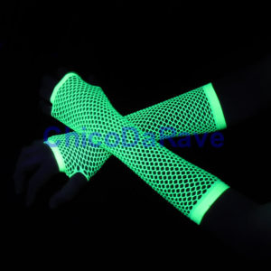 Luva arrastão longa amarelo fluorescente