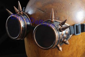 Goggles Steampunk cobre com spikes