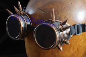 Goggles Steampunk cobre com spikes