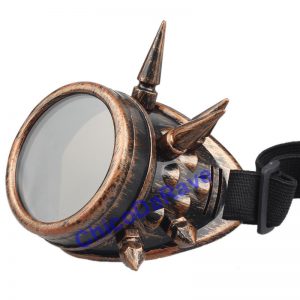 Goggles Steampunk cobre com spikes