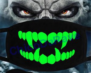 Máscara caveira fosforescente