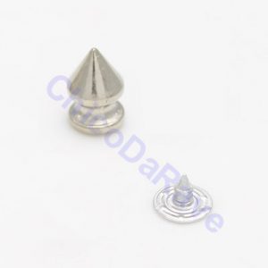 Spike 12x8mm seta prata plástico