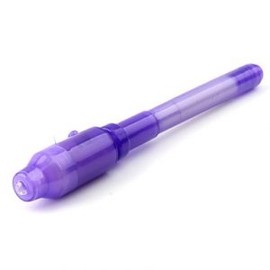 Caneta mágica com tinta invisível