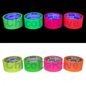 Fita adesiva fluorescente - Comparativo de cores