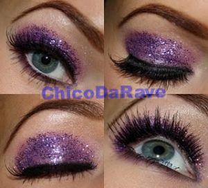 kit glitter cremoso holográfico 5 cores - Exemplo de aplicação