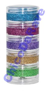 kit glitter cremoso holográfico 5 cores