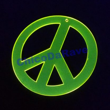 Colar paz 8cm amarelo fluorescente