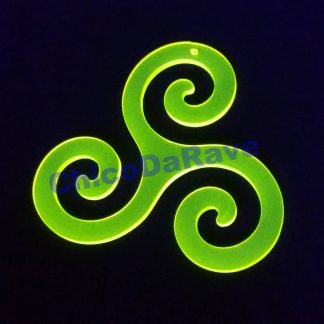 Colar Triskele 8cm amarelo fluorescente