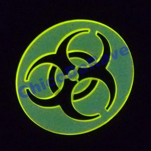 Lente 50mm biohazard amarelo fluorescente