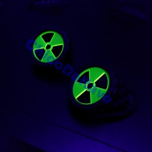 Lente 50mm radioativo amarelo fluorescente