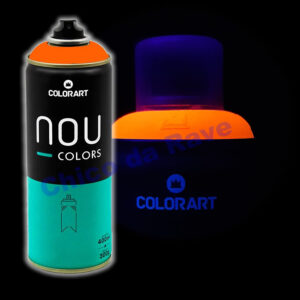 Tinta spray laranja fluorescente Nou Colors
