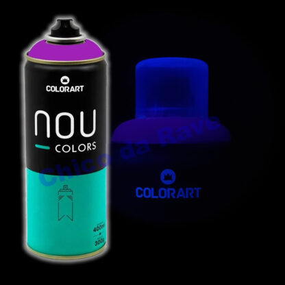 Tinta spray roxo fluorescente Nou Colors