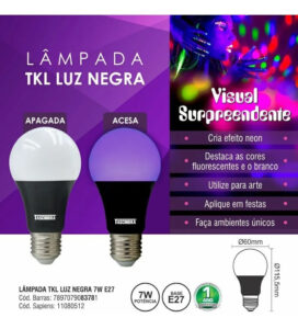 Lâmpada de LED luz negra 7w
