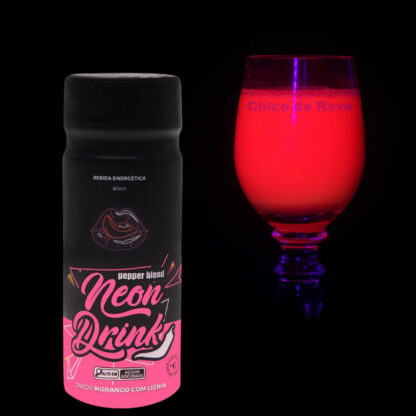 Energético fluorescente Neon Drink morango com lichia Pepper Blend